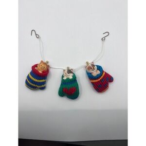 Vintage Mittens And Kittens Christmas Ornament 1990s Carlton Cards No Box Rare